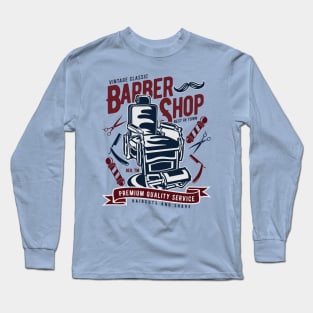 Vintage Classic Barber Shop Long Sleeve T-Shirt